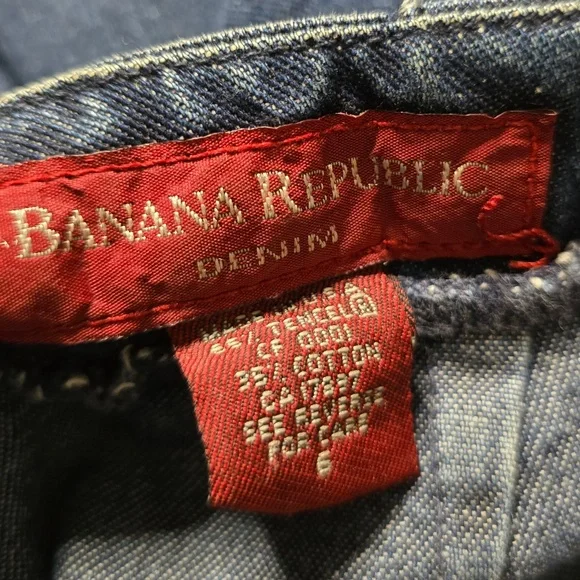 Banana Republic High Waisted Wide Leg Denim Jeans Size 6 - Picture 8 of 14